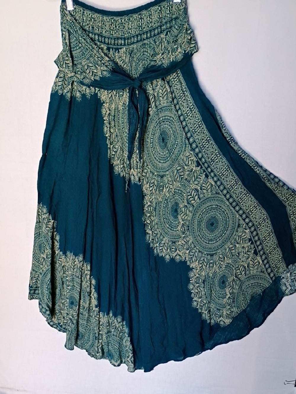 BANGKOKPANTS Women's Smocked Convertible Strapless Dress/Skirt  Size M - Picture 2 of 9